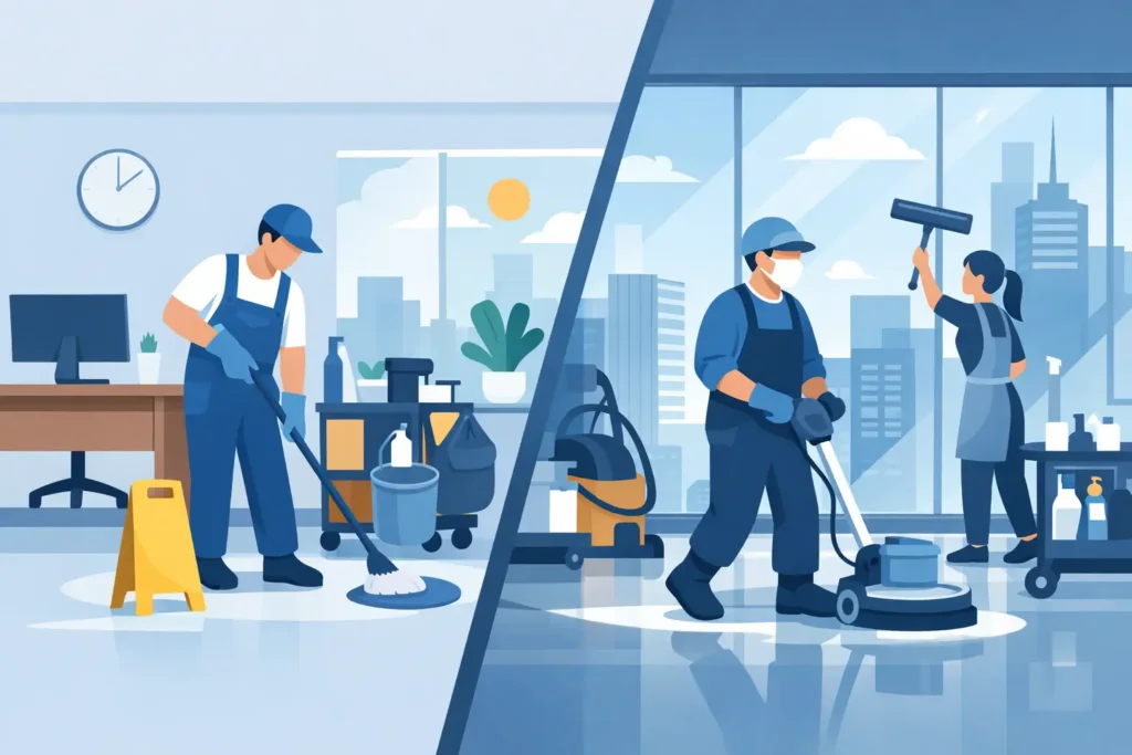 Janitorial Services vs Commercial Cleaning