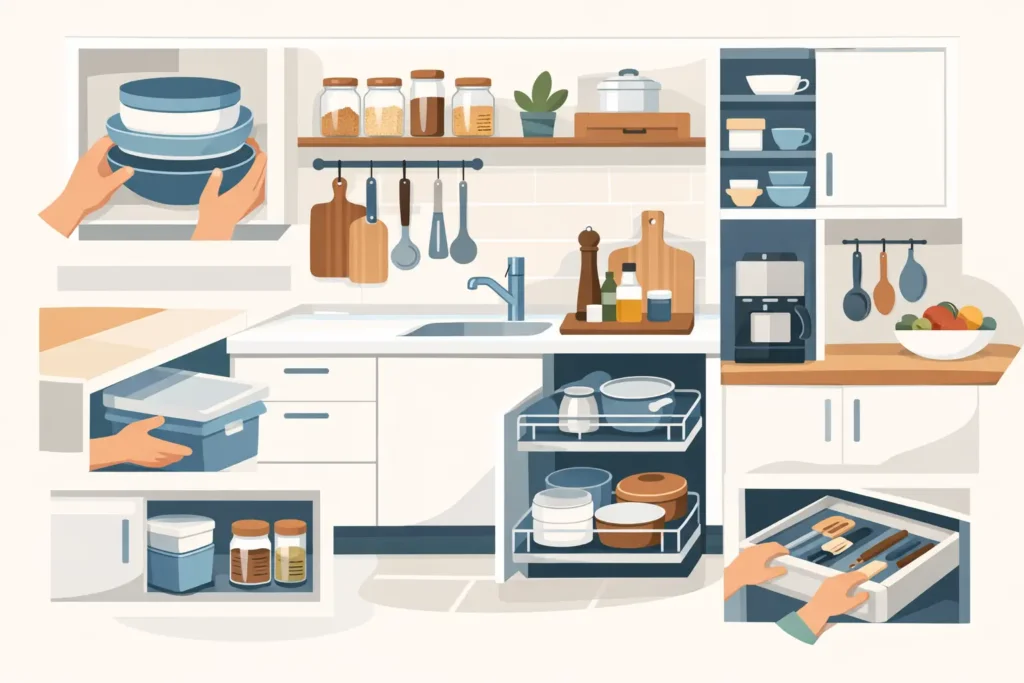 How to Organize Small Kitchens Without the Clutter